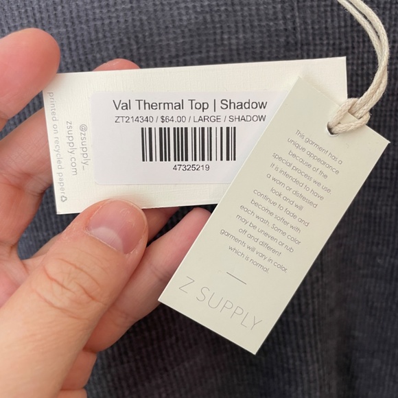 Z Supply Thermal Top NWT - Picture 3 of 6